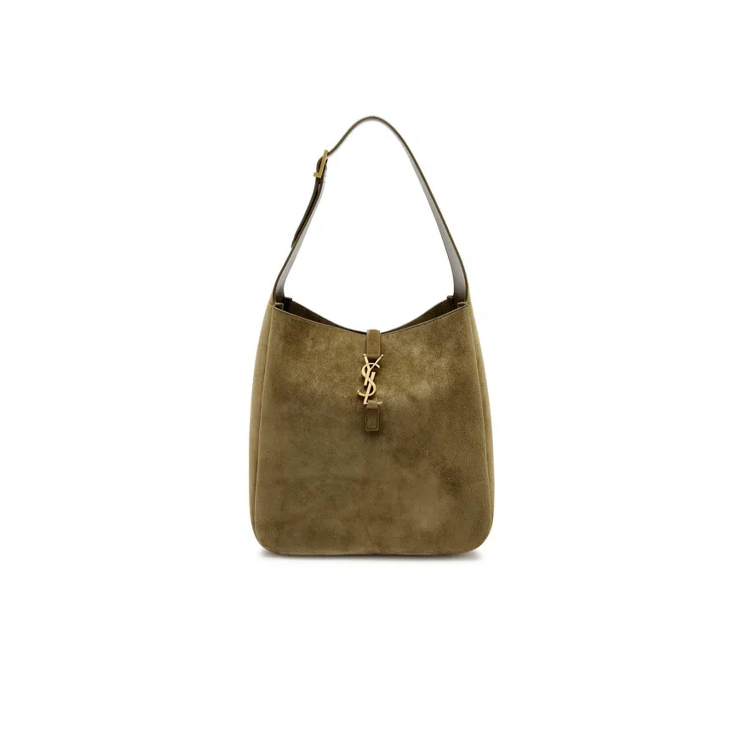 YSL LE 5 À 7 SUEDE HOBO BAG IN OLIVE (31*30*13cm) 